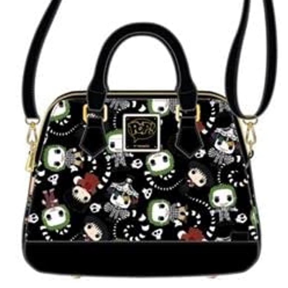 NWT Loungefly x Pop Beetlejuice Crossbody Convertible Bag Goth Horror Halloween